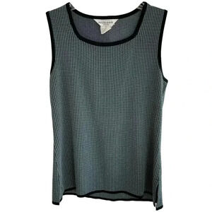 Exclusively Misook Petite Mini Houndstooth Tank